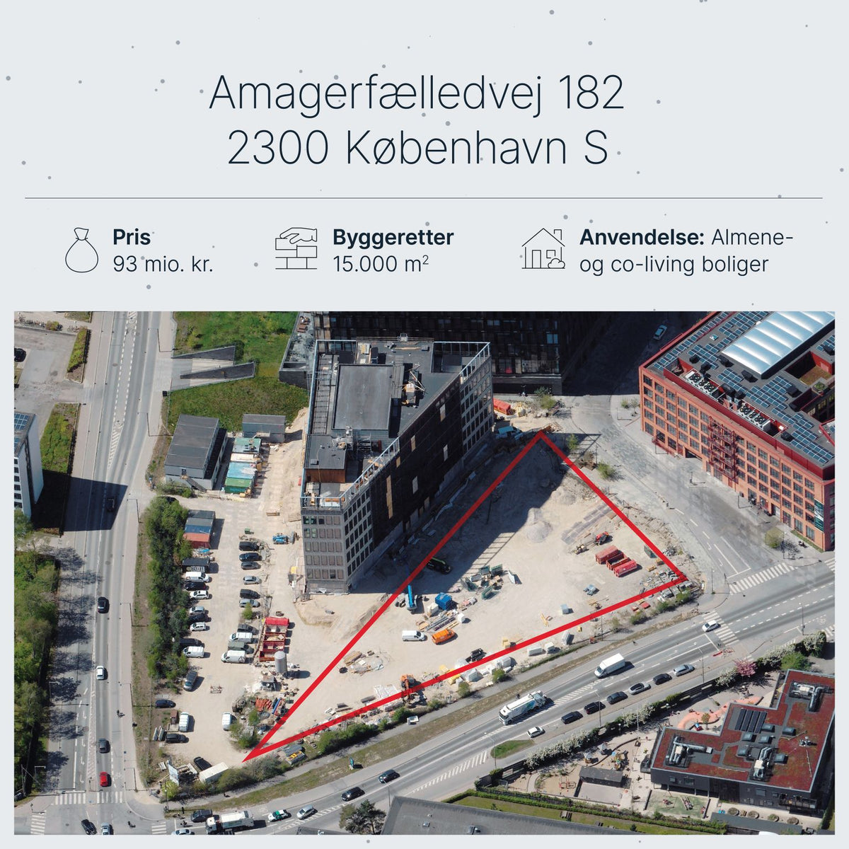 Amagerfælledvej 182 i Ørestad Nord: NREP køber grund for 92,9 mio. kr.
