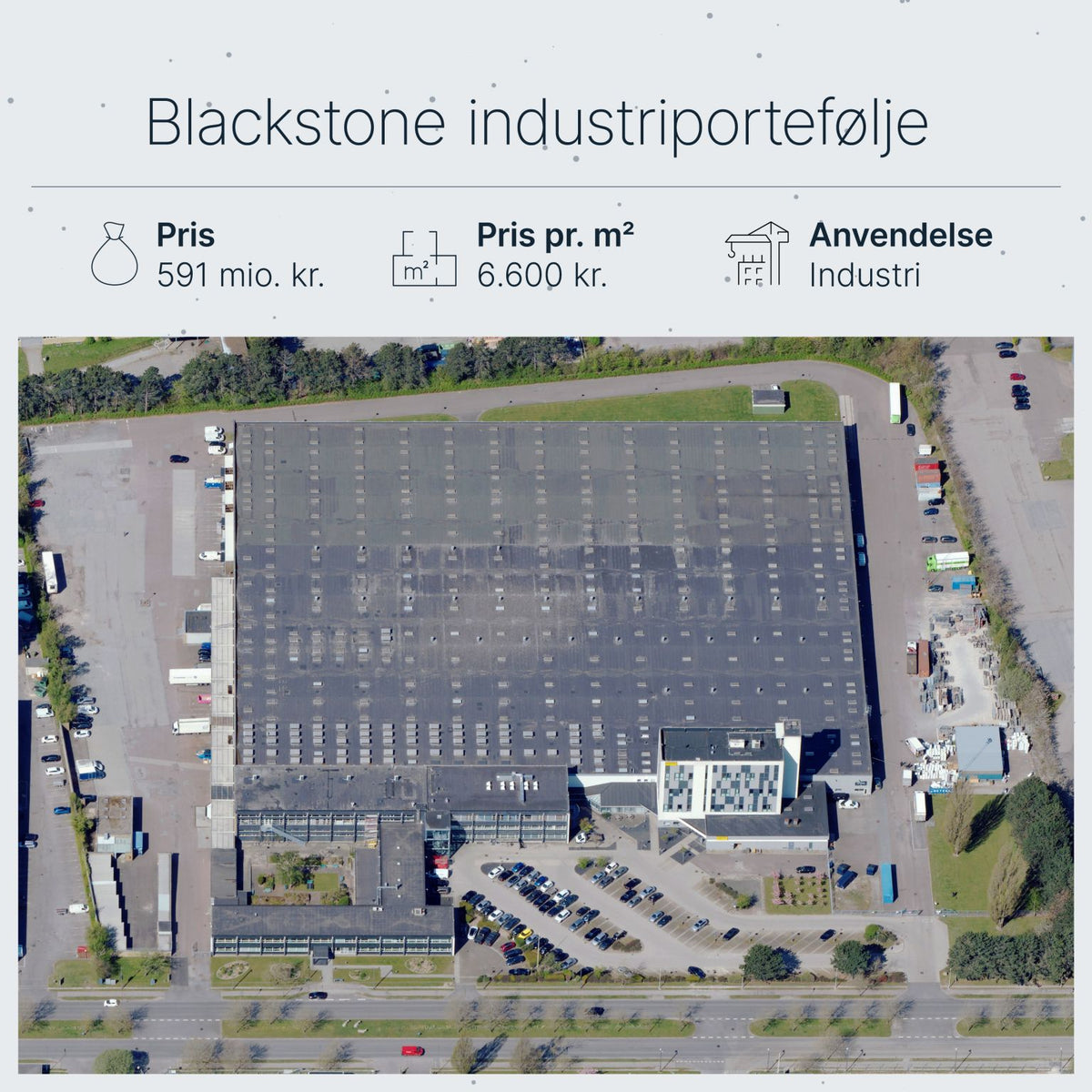 Blackstone køber 6 logistik- og lagerejendomme for 591 mio. kr. – dominerende industriportefølje