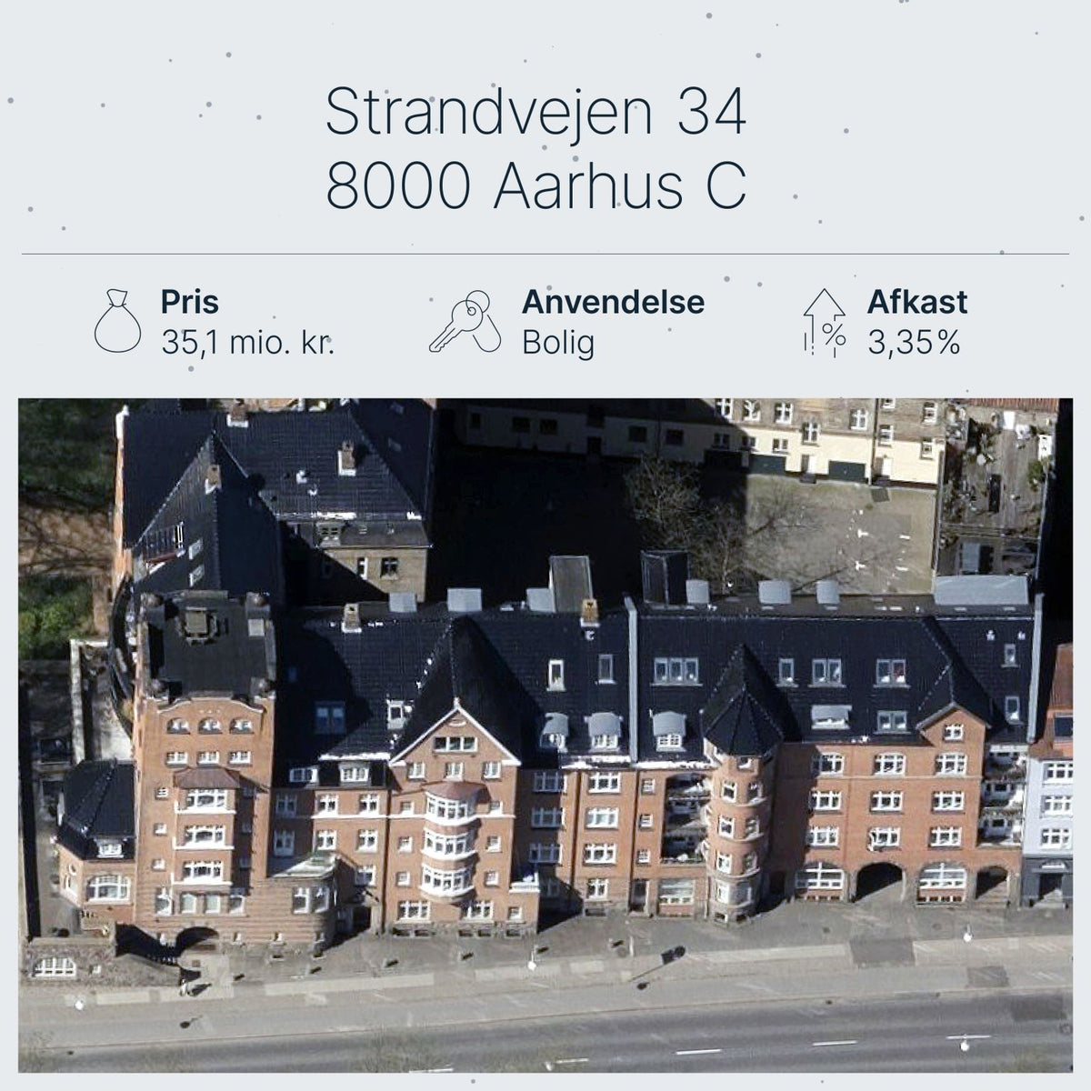Strandvejen 34 i Aarhus C: Phigus køber historisk ejendom for 35,1 mio. kr.