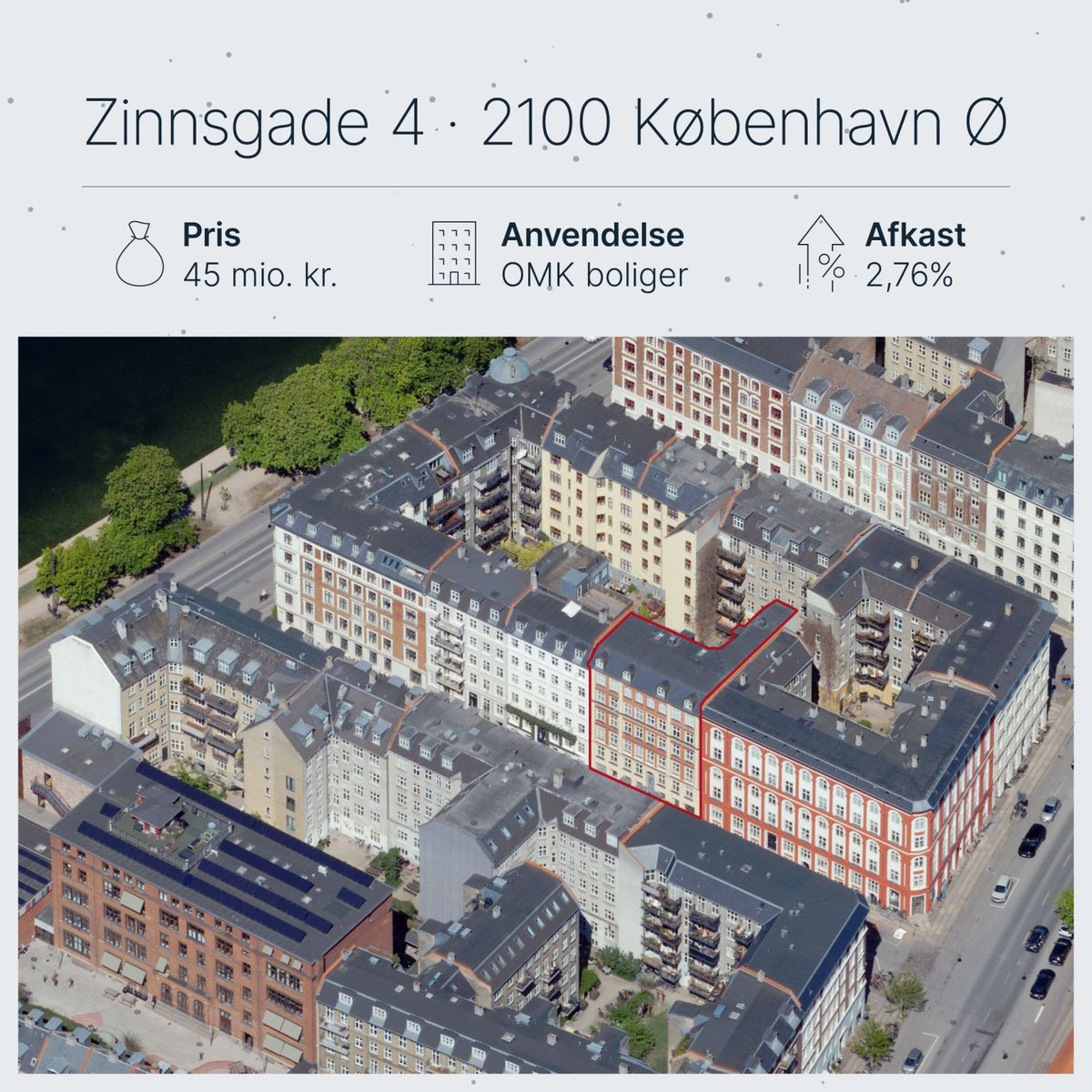Zinnsgade 4 i København Ø: &grow køber boligudlejning for 45 mio. kr.