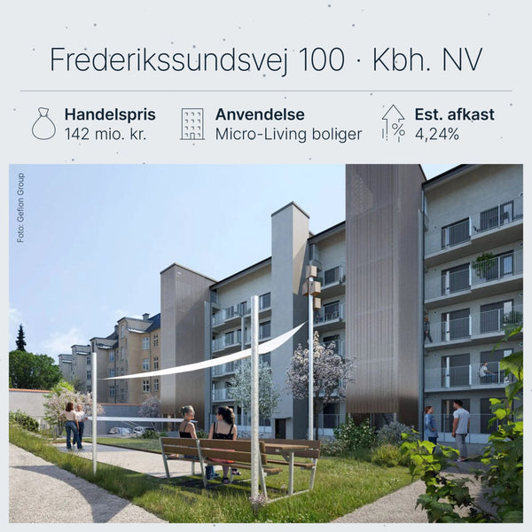 Frederikssundsvej 100 København NV: SFM Bolig+ køber 73 micro-living boliger