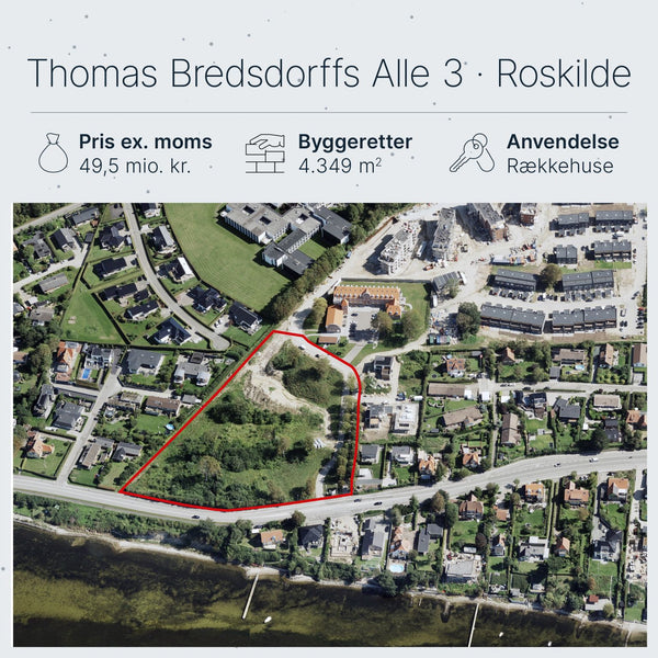Thomas Bredsdorffs Alle 3 Roskilde: Urban Group køber byggegrund for 49,5 mio. kr.