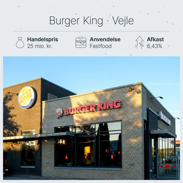 Burger King Horsensvej Vejle: Privat investor køber fastfood-ejendom for 25 mio.