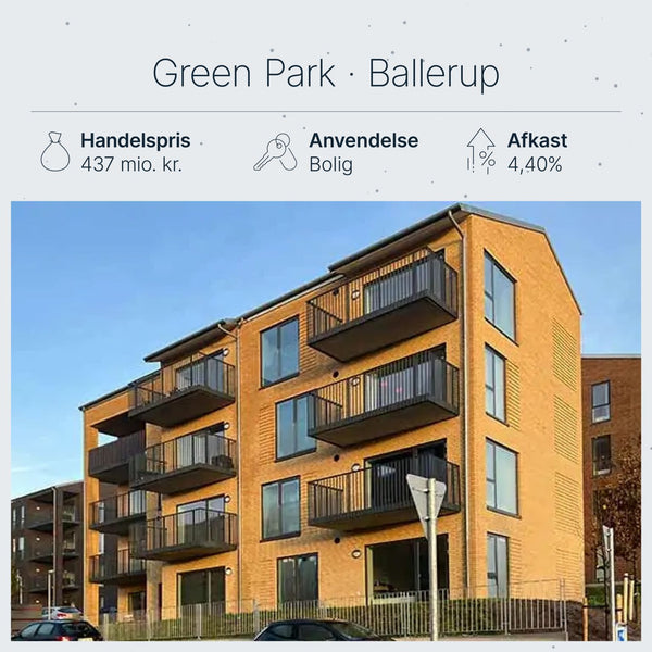 Green Park Ballerup: Formuepleje køber 153 nyopførte boliger for 437 mio.
