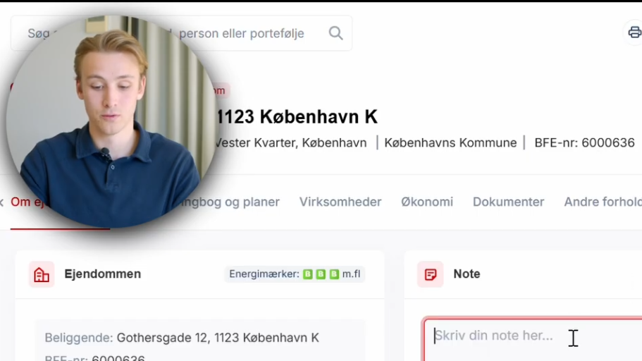 Notefunktionen i OneDoor – Annoter og organiser dine ejendomme