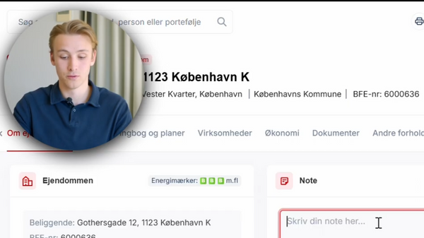 Notefunktionen i OneDoor – Annoter og organiser dine ejendomme